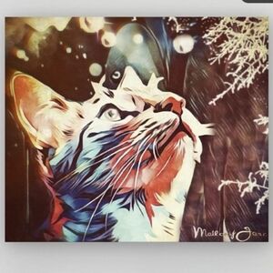 "Oh Curious One" Original Signed Art By MalloryJane Framed or Canvas Avail 24x28